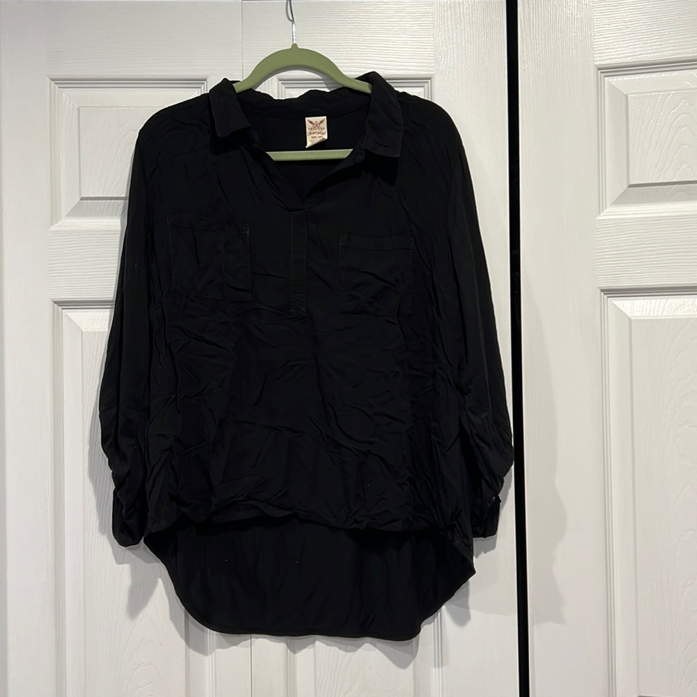 Black long sleeve blouse